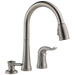 Delta Kate 16970 Single Handle Pull-Down Kitchen Faucet with Soap Dispenser
