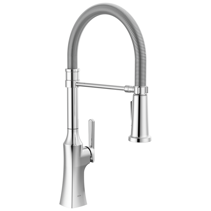 Delta Ermelo 18887 Single Handle Pull-Down Kitchen Faucet With Spring Spout