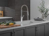 Delta Ermelo 18887 Single Handle Pull-Down Kitchen Faucet With Spring Spout