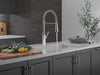 Delta Ermelo 18887 Single Handle Pull-Down Kitchen Faucet With Spring Spout
