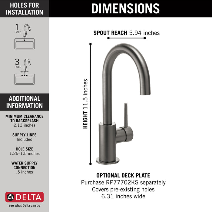 Delta Trinsic:1959LF True Bar Limited Swivel