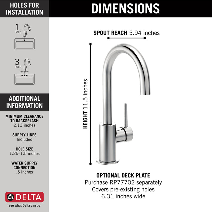 Delta Trinsic:1959LF True Bar Limited Swivel