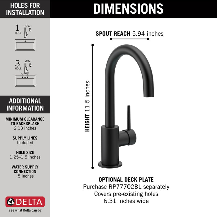 Delta Trinsic:1959LF True Bar Limited Swivel