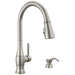 Single Handle Pull-Down Kitchen Faucet with Soap Dispenser and ShieldSpray Technology