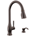 Single Handle Pull-Down Kitchen Faucet with Soap Dispenser and ShieldSpray Technology