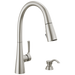 Delta Auburn: Single Handle Pull-Down Kitchen Faucet with Soap Dispenser and ShieldSpray Technology