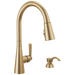 Delta Boyd 19893Z Single Handle Pull-Down Kitchen Faucet with Soap Dispenser and ShieldSpray Technology