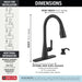 Delta Boyd 19893Z Single Handle Pull-Down Kitchen Faucet with Soap Dispenser and ShieldSpray Technology