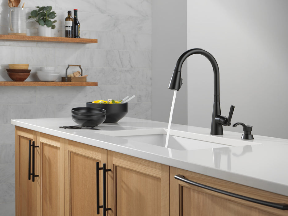 Delta Boyd 19893Z Single Handle Pull-Down Kitchen Faucet with Soap Dispenser and ShieldSpray Technology