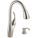 Delta Berkley: Single Handle Pull-down Kitchen Faucet with MagnaTite and Soap Dispenser