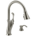 Delta Arabella: Single Handle Pull-Down Kitchen Faucet with Soap Dispenser and ShieldSpray