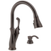 Delta Arabella: Single Handle Pull-Down Kitchen Faucet with Soap Dispenser and ShieldSpray