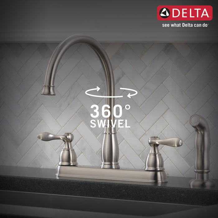 Delta Windemere:21996LF Two Handle Kitchen Faucet