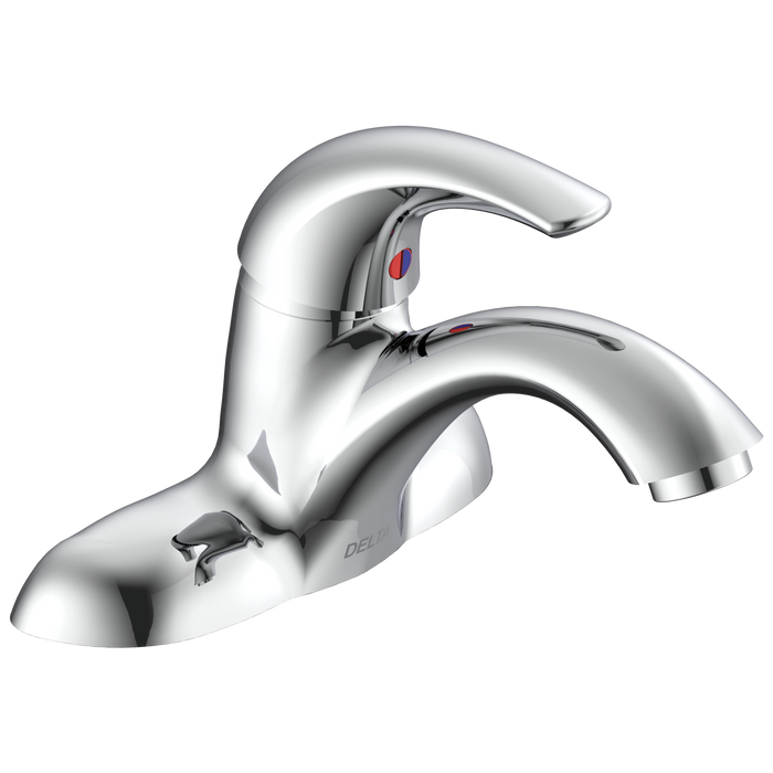 Single Handle Centerset Bathroom Faucet - Less Pop-Up