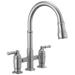 Two Handle Pull-Down Bridge Kitchen Faucet