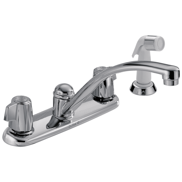 Delta Classic Two Handle Kitchen Faucet with Spray