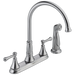 Delta Cassidy:2497LF Two Handle Kitchen Faucet with Spray