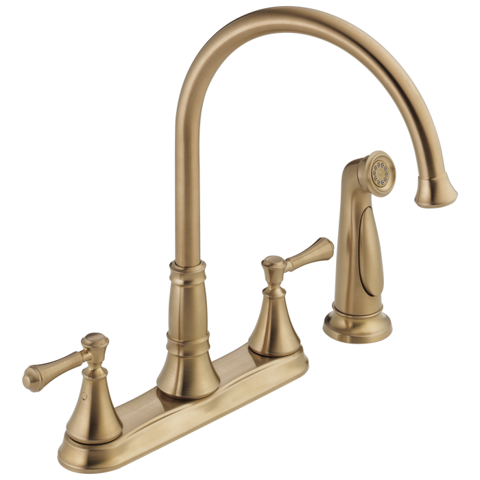 Delta Cassidy:2497LF Two Handle Kitchen Faucet with Spray