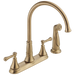 Delta Cassidy:2497LF Two Handle Kitchen Faucet with Spray