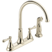 Delta Cassidy:2497LF Two Handle Kitchen Faucet with Spray