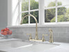 Delta Cassidy:2497LF Two Handle Kitchen Faucet with Spray