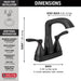 Delta Stryke 25776 Centerset Faucet, matte black - view 2