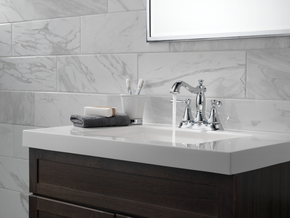 Delta Cassidy:2597LF Two Handle Centerset Bathroom Faucet - Metal Pop-Up