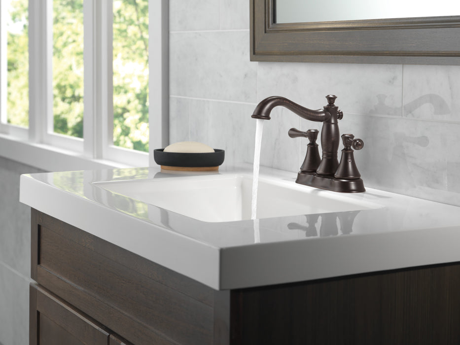 Delta Cassidy:2597LF Two Handle Centerset Bathroom Faucet - Metal Pop-Up