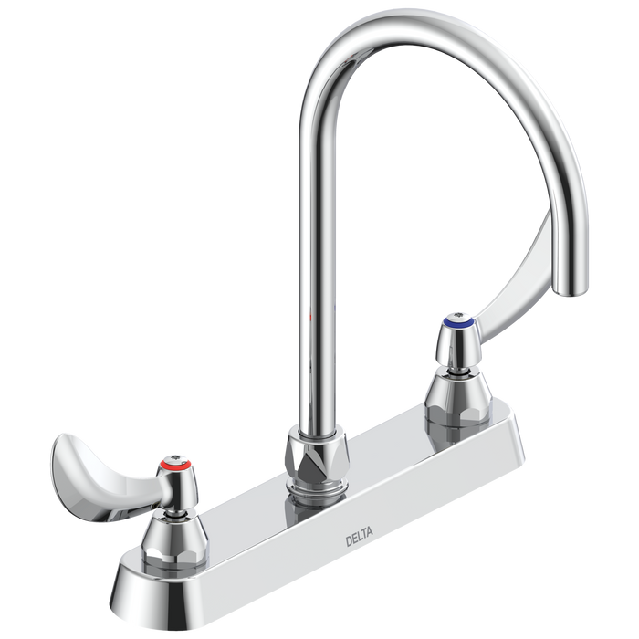 Delta Commercial 26C3:26C3974 Two Handle 8" Cast Deck Mount Faucet