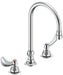 Commercial 27T2 27T2934 Two Handle 8 In Below Deck-Mount Faucet and Gooseneck Spout
