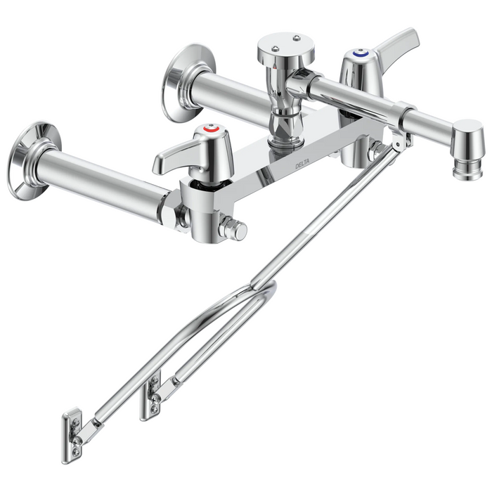 Delta Commercial 28C2: Two Handle 8" Wall Mount Service Sink Faucet