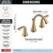 Delta Lahara 3538 Two Handle Widespread Bathroom Faucet
