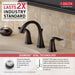 Delta 3538-MPU-DST Two Handle Widespread Bathroom Faucet
