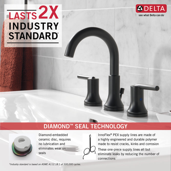 Delta Trinsic 3559 Two Handle Widespread Bathroom Faucet