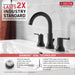 Delta Trinsic 3559 Two Handle Widespread Bathroom Faucet