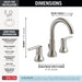 Delta Trinsic:3559 Two Handle Widespread Bathroom Faucet