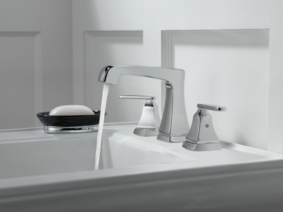Delta Ashlyn:3564 Two Handle Widespread Bathroom Faucet with EZ Anchor