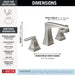 Delta Ashlyn:3564 Two Handle Widespread Bathroom Faucet with EZ Anchor