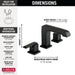Delta Ara:3567 Two Handle Widespread Bathroom Faucet