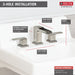 Delta Ara:3568LF Two Handle Widespread Channel Bathroom Faucet