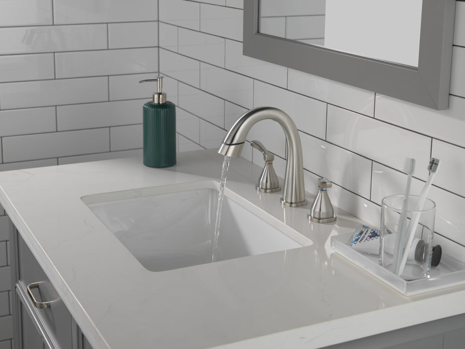 Delta Stryke 35775 Two Handle Widespread Pull Down Bathroom Faucet
