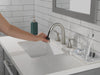 Delta Stryke 35775 Two Handle Widespread Pull Down Bathroom Faucet