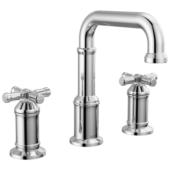 Delta Broderick 3587 Two Handle Widespread Bathroom Faucet, lumicoat chrome