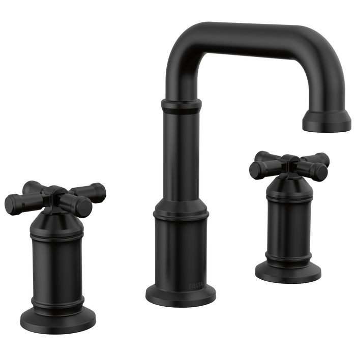 Delta Broderick 3587 Two Handle Widespread Bathroom Faucet, matte black