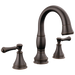 Two Handle Widespread Pull Down Bathroom Faucet