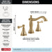 Delta Cassidy 3597LF Two Handle Widespread Bathroom Faucet