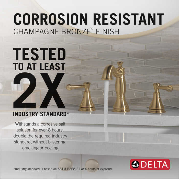 Delta Cassidy 3597LF Two Handle Widespread Bathroom Faucet