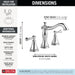 Delta Cassidy 3597LF Two Handle Widespread Bathroom Faucet