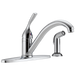 Delta 134 / 100 / 300 / 400 Series 400 Single Handle Kitchen Faucet with Spray, chrome