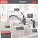 Delta 134 / 100 / 300 / 400 Series 400 Single Handle Kitchen Faucet with Spray, chrome - view 5